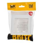 Рамка пластик 1 пост IEK BRITE BR-M12-44-K91 РУ-1-БрАБ-44 арктический белый IP44