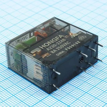 реле HF115FP/A230-2Z4B (230V 8A)