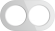 Рамка стеклянная 2 поста WERKEL Favorit Runda WL21-Frame-02 / W0025101  белый