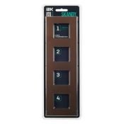 Рамка металлическая 4 поста IEK SKANDY SK-M42-M-K30 SK-F34Br шоколад