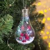 фигурка  светодиодная Ёлочный шар «Ягоды» Белый теплый 8х5х5