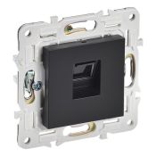 Розетка встраиваемая компьютерная IEK SKANDY SK-K10-2-K02 SK-K02Bl RJ45 кат.6 черный