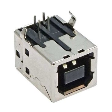 Розетка USB B *FR угловая черная