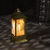 фигурка  светодиодная "Фонарь с оленем" золото 5.5х13х5.5 см, пластик, батарейки LR44х3, свечение тёплое белое