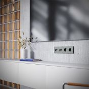 Розетка телевизионная встраиваемая VOLTUM S70 TV+RJ45 кат. 6 титан