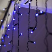 гирлянда БАХРОМА   8W Синий i-BP-3x0.9M-B черный провод ПВХ, без мерцания 230V IP65