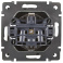 Штепсельная розетка встраиваемая WERKEL 16A 250V WL07-SKG-01-IP20 / W1171007 с/з серо-коричневый