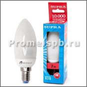лампа энергосберегающая свеча Белый дневной 7W Supra SL-M-CN-7/4200/Е14 2669