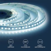 Светодиодная лента Белый 2835 12V 14.4W/m 120Led/метр 00-52 Стандарт 10мм IP20