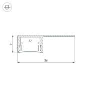 алюминиевый профиль ARL ARH-DECORE-S12-LINE-EDGE-2000 ANOD 023894