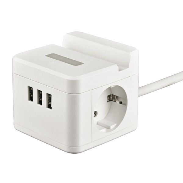 удлинитель с заземлением Uniel UL-00011251 S-GCD2-1.5SBUH WHITE 1,5м Standart