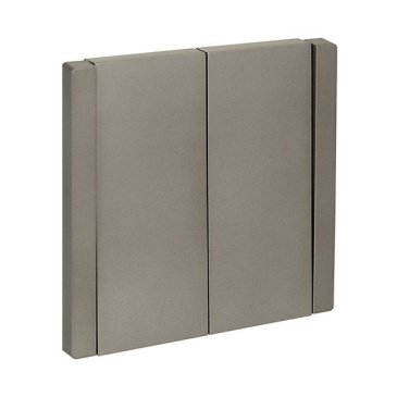 Выключатель встраиваемый двухклавишный проходной IEK FORTE&PIANO 10А FP 507 сталь FP-V22-0-10-1-K46