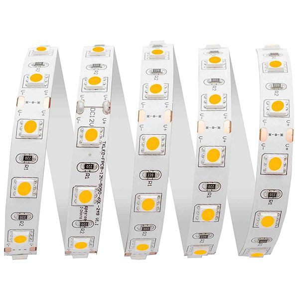 Светодиодная лента Белый теплый 5050 24V 14.4W/m 60Led/метр 00-308 PRO 10мм IP20 Светодиодная лента Белый теплый 5050 24V 14.4W/m 60Led/метр 00-308 PRO 10мм IP20