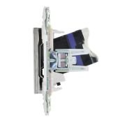 Розетка встраиваемая компьютерная IEK SKANDY SK-K10-2-K50 SK-K02N RJ45 кат.6 металл никель