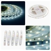 Светодиодная лента Белый 3528 12V  4.8W/m 60Led/метр 00-02 8мм