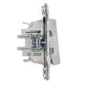 Выключатель встраиваемый двухклавишный проходной IEK SKANDY SK-V22-0-10-K01 SK-V05W арктический белый