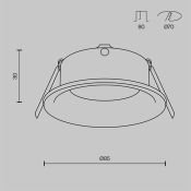 Встраиваемый светильник 10W Изящность / Slim DL027-2-01W GU10