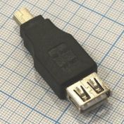 Переходник штекер  mini USB 5P-гнездо USBA