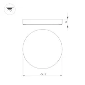 Накладной светильник  32W Белый теплый 049798 SP-FLOWER-R410-32W 230V IP54 круглый белый