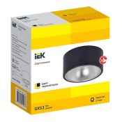 Накладной светильник без лампы IEK LIGHTING 4017 LT-UPB0-4017-GX53-1-K56  GX53 цилиндр накладной черный/хром