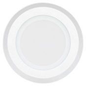 Встраиваемый светильник-панель  12W Белый дневной 016568  LT-R160WH стекло 220V IP20 круглый белый