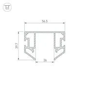комплектующие к профилю MAG профиль-держатель MAG-STRETCH-25-2000 (5LN) 056188