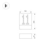 светильник   3W Белый теплый 031060 LGD-SIGN-WALL-S150x200-3W 220V IP54 прямоугольный накладной серый