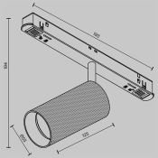 Трековый светильник 12W Белый теплый Мастер/Artisan Exility 36deg TR097-2-12W2.7K-M-BB IP20 на магнитный шинопровод черный