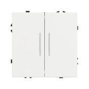 Выключатель встраиваемый двухклавишный проходной 054240 SWT-NOBE-MKP2-SFPL-L-WH с подсветкой белый