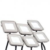 светильник   3W Белый дневной  018235 KT-S-6x0.6W LED 12V IP67 квадратный встраиваемый серебристый