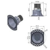 Встраиваемый светильник без лампы HOKASU FocusEdgeless (MR16/GU10) - White круглый белый