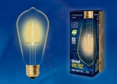 лампа ретро светодиодная Vintage форма конус 5W UL-00002360 LED-ST64-5W/GOLDEN/E27 GLV22GO