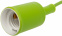 патрон E27 пластик REXANT силиконовый со шнуром 1 м зеленый