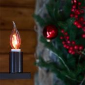 лампа декоративная накаливания свеча на ветру 3W IIL-N-CW35-3/RED-FLAME/E14/CL с эфф. мерцающ. пламени