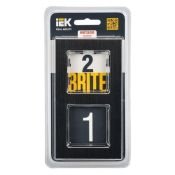 Рамка металлическая 2 поста IEK BRITE BR-M22-M-K02 РУ-2-1-БрЧ черный