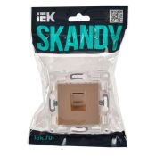 Розетка встраиваемая компьютерная IEK SKANDY SK-K10-2-K98 SK-K02Sa RJ45 кат.6 песочный