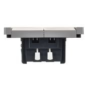 Выключатель жалюзи 10А FP511 сталь FP-V15-0-10-1-K46 FORTE&PIANO IEK