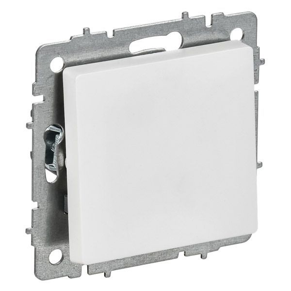 Выключатель встраиваемый одноклавишный IEK BRITE BR-V10-0-10-K91 ВС10-1-0-БрАБ арктический белый