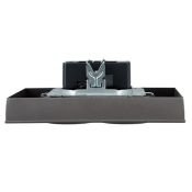 Штепсельная розетка встраиваемая двойная IEK BRITE 16А BR-R21-16-K46-F РС12-3-БрС с з/к без з/ш в сборе сталь