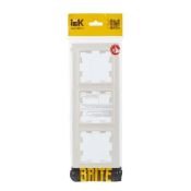 Рамка пластик 3 поста IEK BRITE BR-M32-K36 РУ-3-БрЖ жемчуг