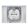 Штепсельная розетка встраиваемая двойная IEK SKANDY 10А SK-R20-10-K01-F SK-R10W без з/к без шторок в сборе арктический белый