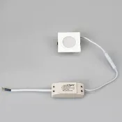 светильник   3W Белый теплый  020765  LTM-S60x60WH-Frost 110deg 220V квадратный встраиваемый белый