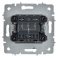 Выключатель встраиваемый трехклавишный IEK BRITE BR-V30-0-10-K91 ВС10-3-0-БрАБ арктический белый