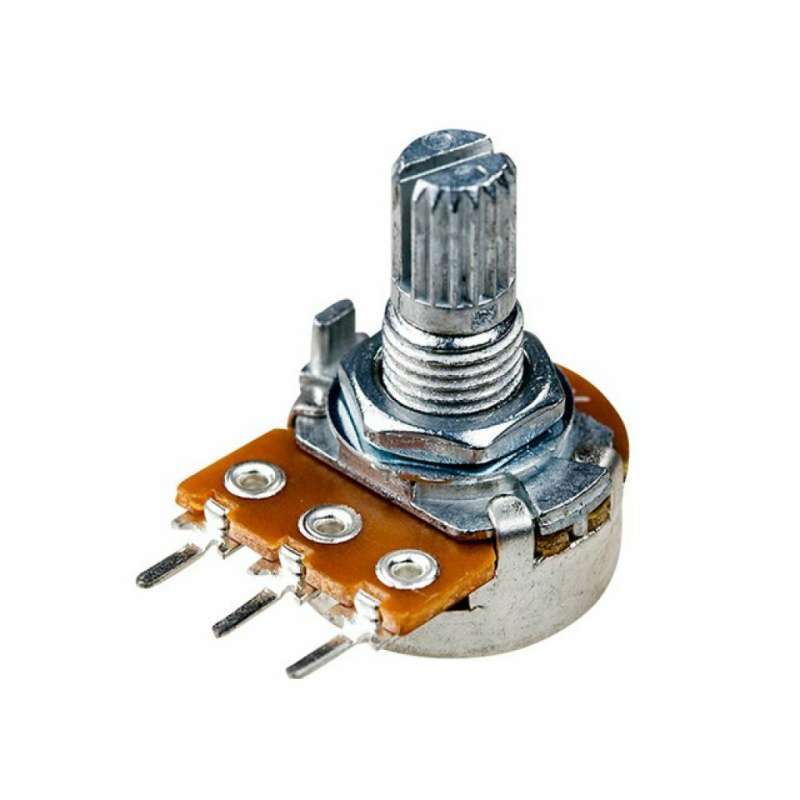 Резистор 16K1 KC   10.0K вал с насечкой L-20мм,10 кОм,0.125 Вт,200В.