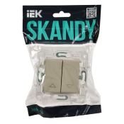 Выключатель жалюзи 10А SK-V12B бежевый SK-V15-0-10-K10 SKANDY IEK