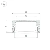 алюминиевый профиль LINE-1708-2000 ANOD GOLD 039987