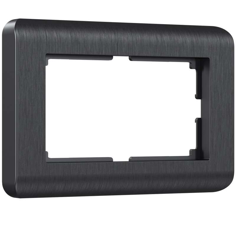 Рамка пластик для двойной розетки WERKEL Stark WL12-Frame-01-DBL графит