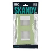 Рамка пластик 2 поста IEK SKANDY SK-M22-K06 SK-F02M мятный