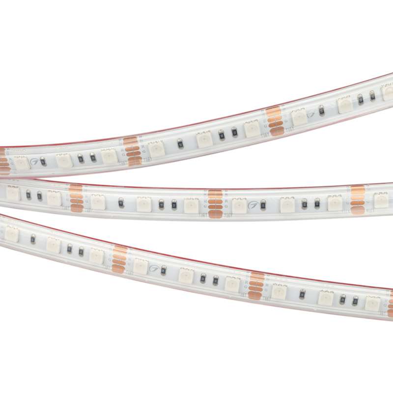 Светодиодная лента RGB 5060 12V 14.4W/m 60Led/метр герм (силиконовая трубка) 021402(2) RTW-PS-B60 LUX IP67