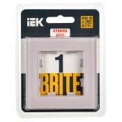 Рамка стеклянная 1 пост IEK BRITE BR-M12-G-31-K14 РУ-1-2-Бр розовый матовый